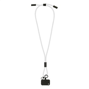 HolCharge 60 W-os RPET mobiltartós nyakpánt kábellel