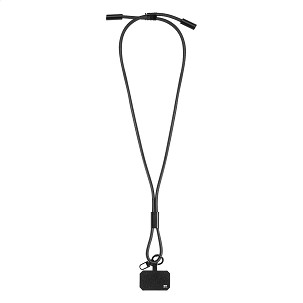 HolCharge 60 W-os RPET mobiltartós nyakpánt kábellel